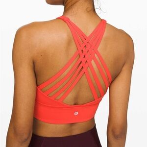 Lululemon Athletica Strappy Coral Sports Bra